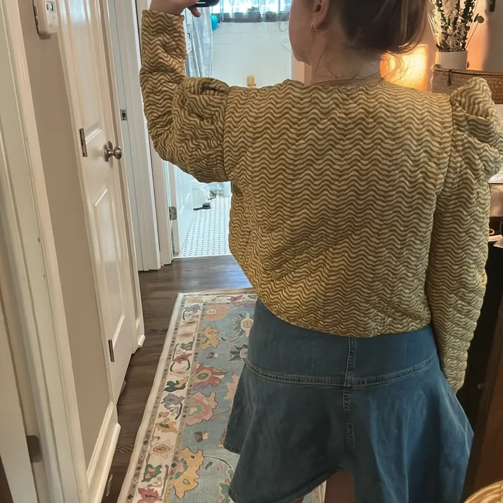 Anna Cate Yellow Patterned Women's Jacket Size XS - Image 3