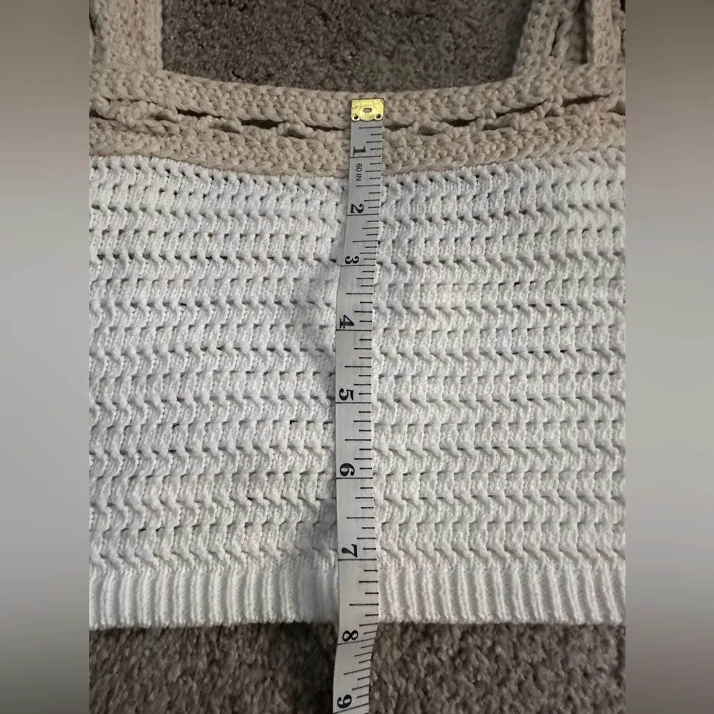 NWT House of Harlow 1960 Knit Crop Tank Crochet Sweater Size Large - Image 4