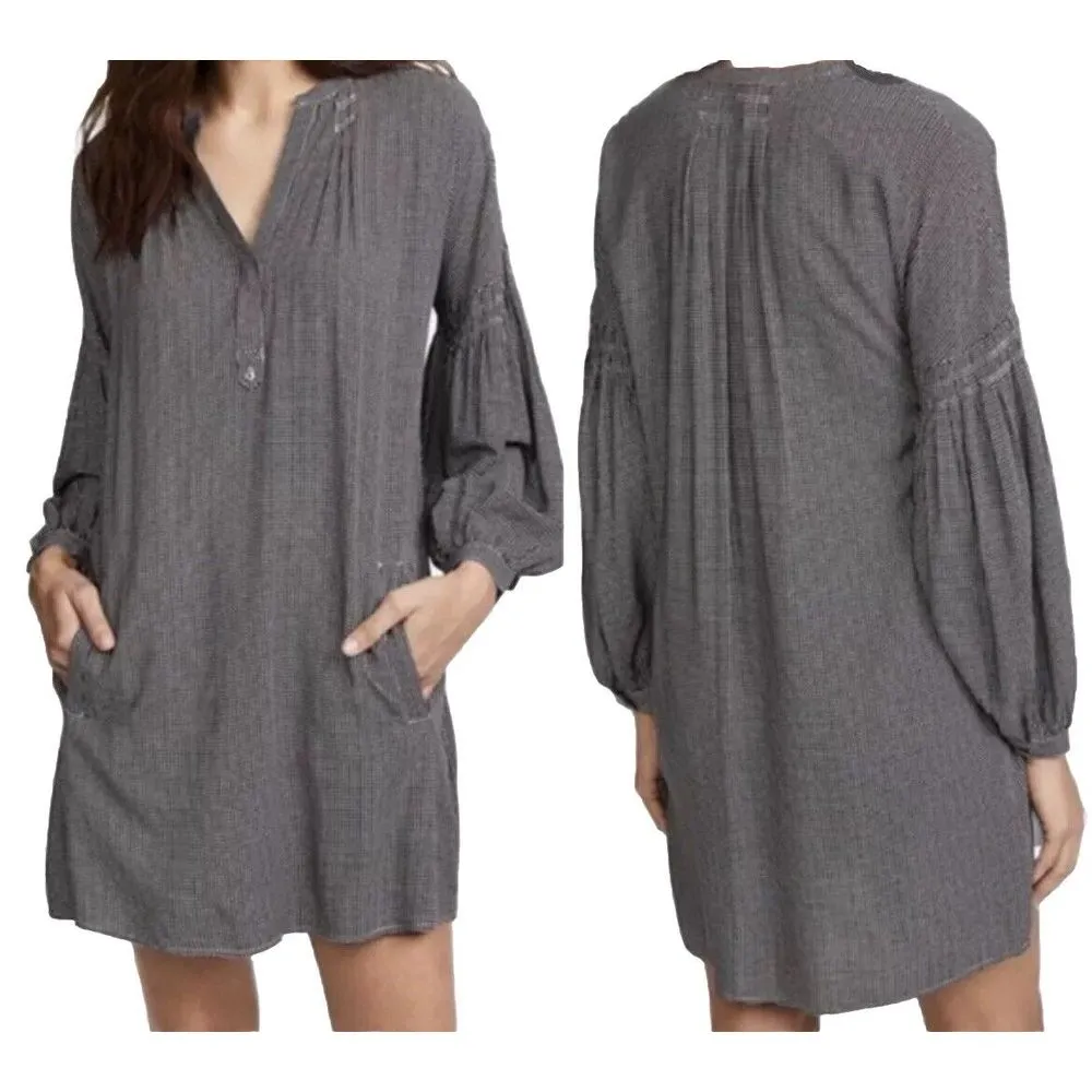 Joie Womens Eguine B‎ Dress Small 100% Rayon Long Sleeve V-neck - Image 2