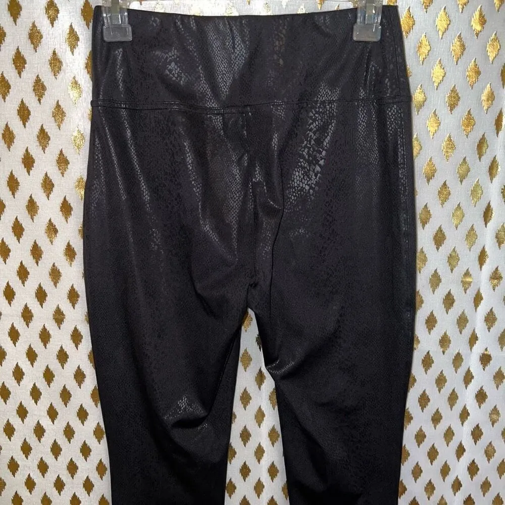 Hollister and Jennifer Lopez leggings wet look black vinyl snakeskin bundle set - Image 9