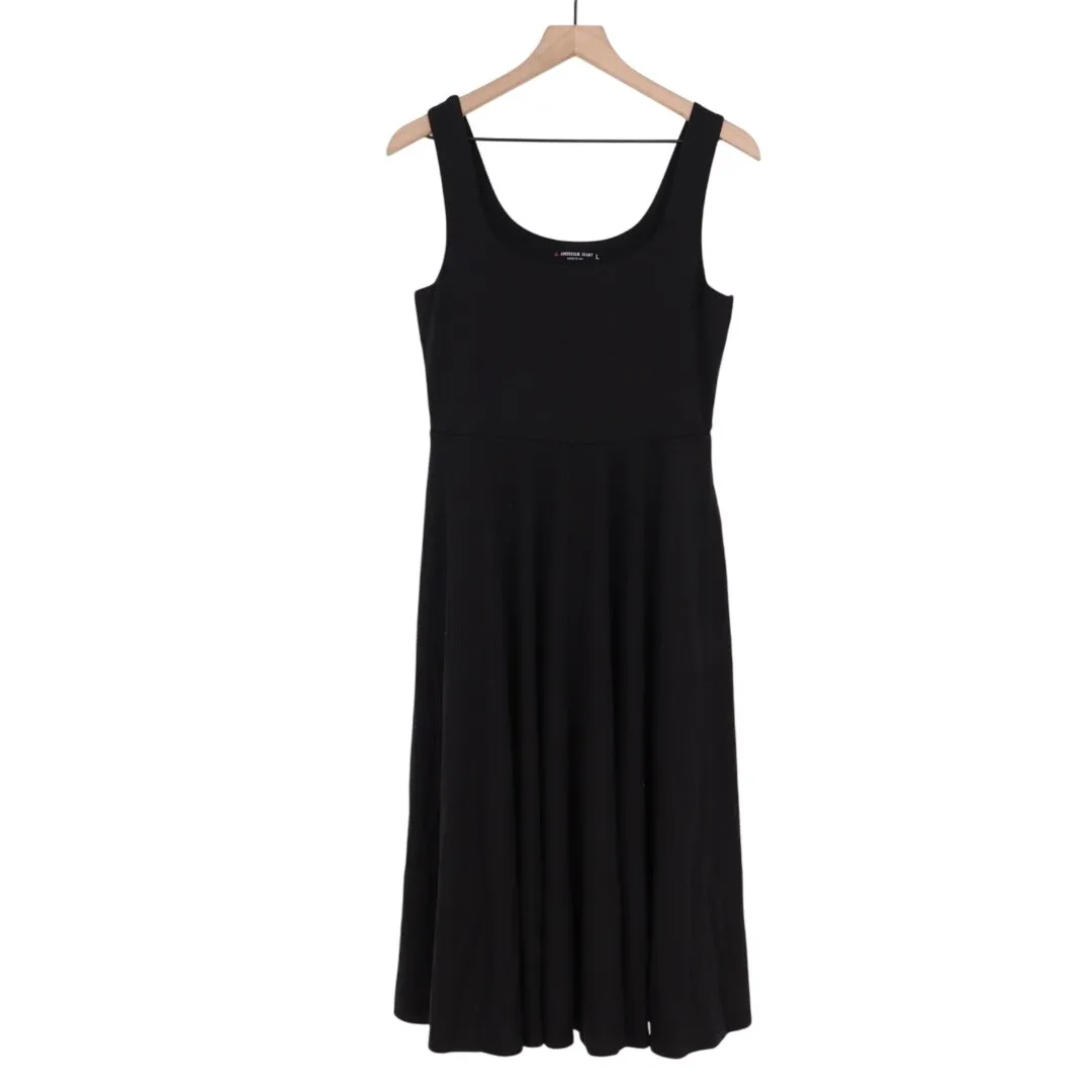 American Giant Black Tank Midi Dress Size L Made in USA Size L - Image 2