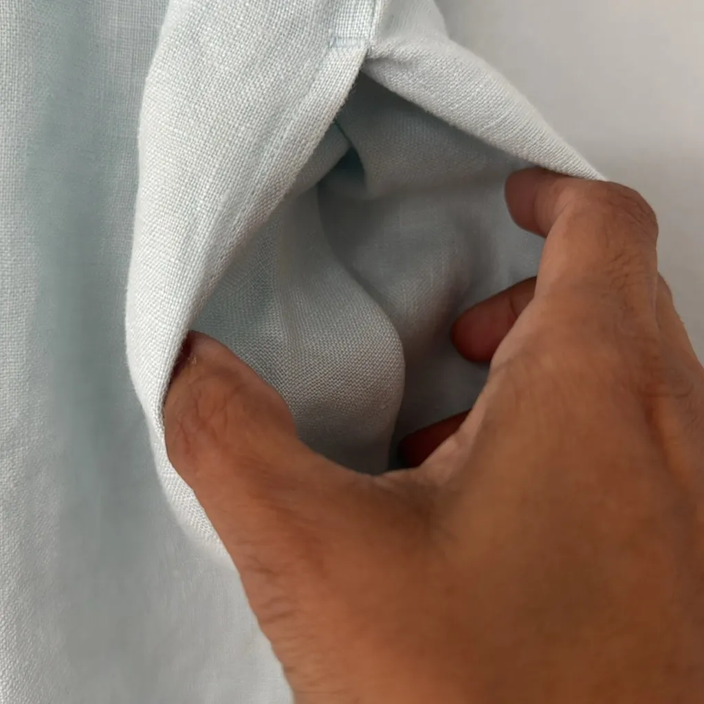 J.Jill Women's Linen Crop Pants Mint Green Beach Summer Elastic Waist Size M Size M - Image 3