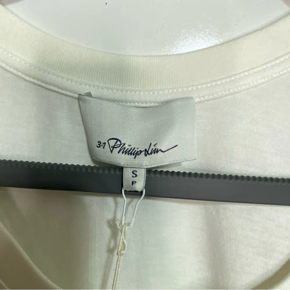 3:1 Phillip Lim White Sleeveless Top Silk Floral Inserts with Side Zippers - Image 6