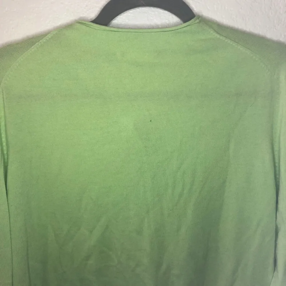 Lilly Pulitzer Cardigan Lime Green Cashmere Cardigan Sz L SEE DESCRIPTION - Image 11