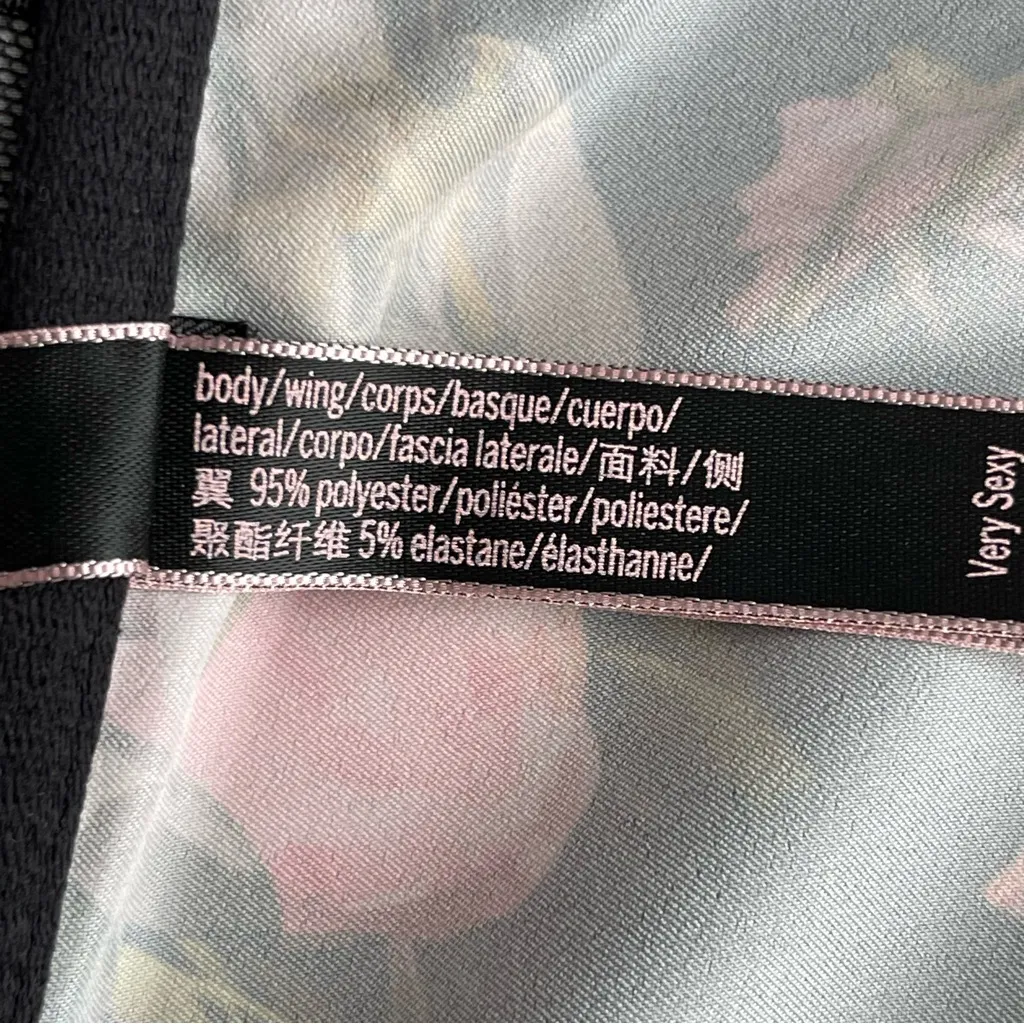 Victoria’s Secret Very Sexy Lightly Lined Bustier Women’s Size 38DD Satin Floral - Image 9