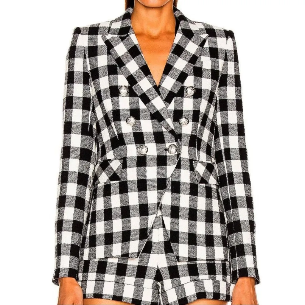 Veronica Beard Miller Dickey Checker Blazer Jacket Emily in Paris Size 10 - Image 2