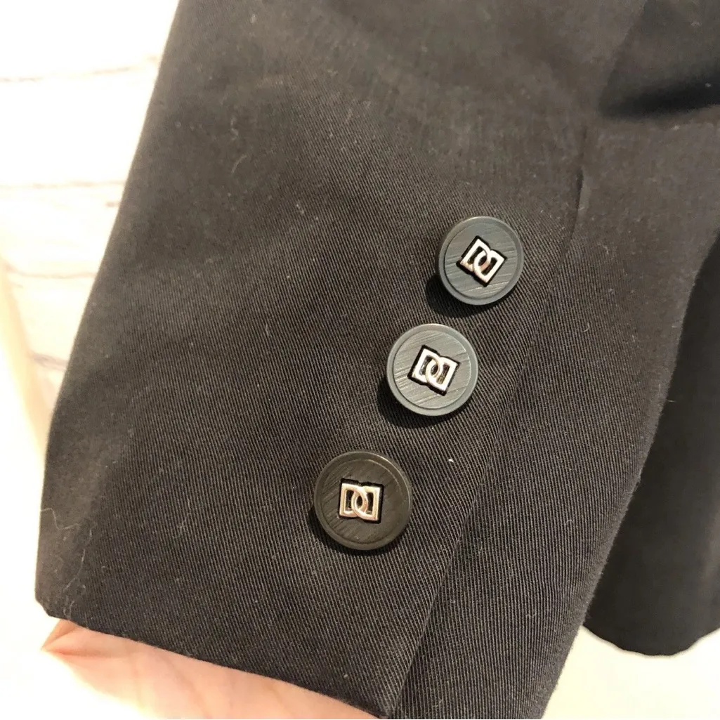 Doncaster Women's Black Blazer button closure size 12 - Image 5