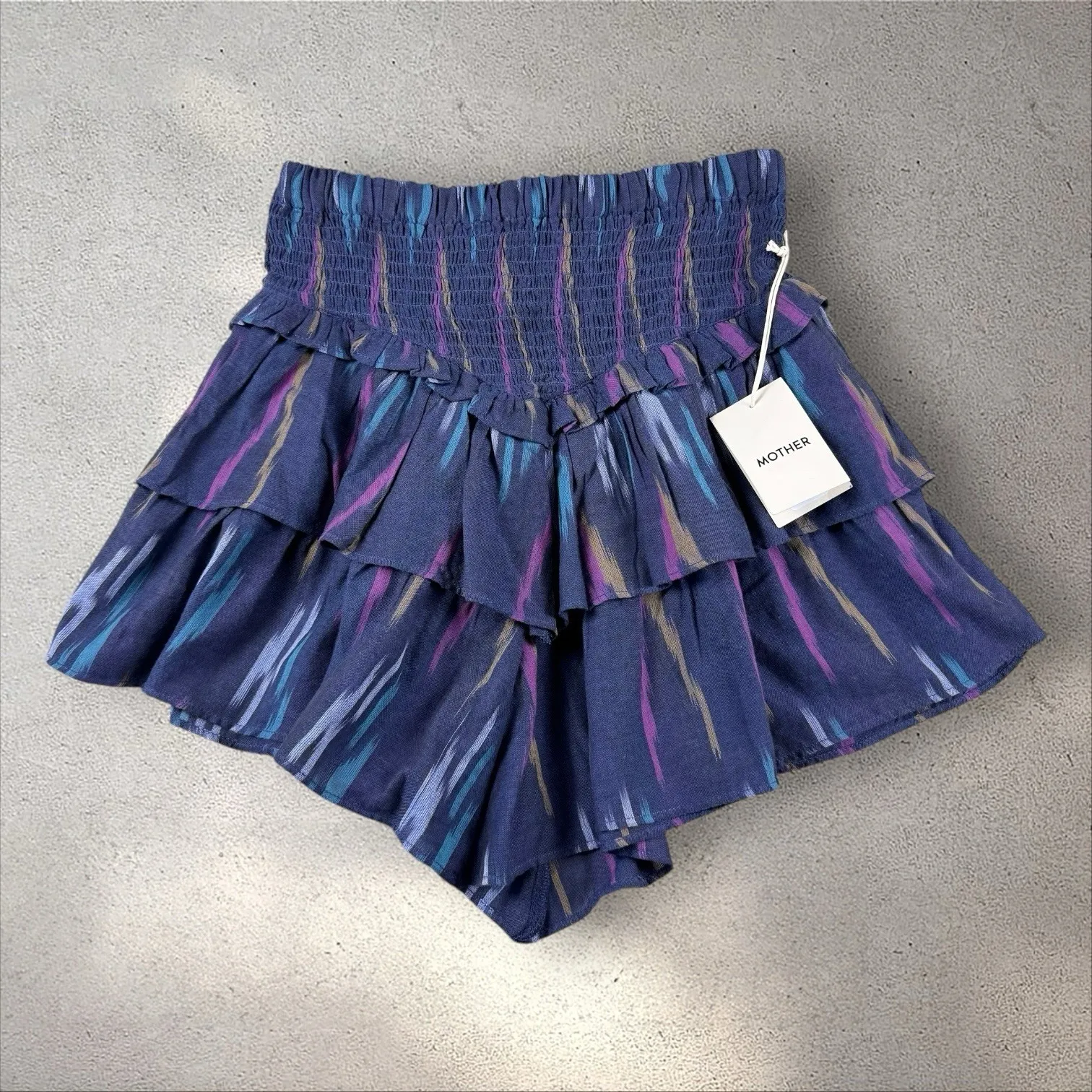 MOTHER‎ Ruffled Up Purple Skirt Small Artist In Residence Mini Asymmetrical NWT - Image 4
