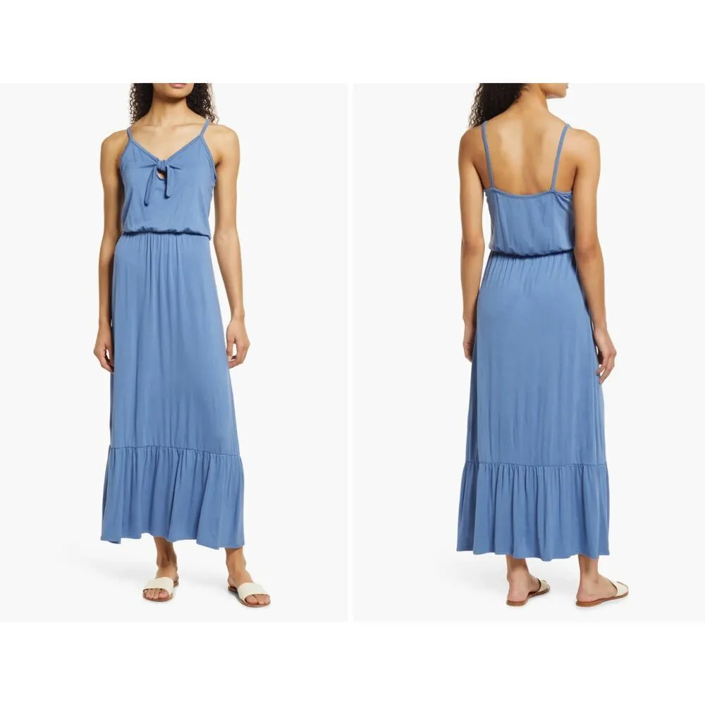 Loveappella sz M blue prairie cottage maxi dress NWT‎ - Image 2