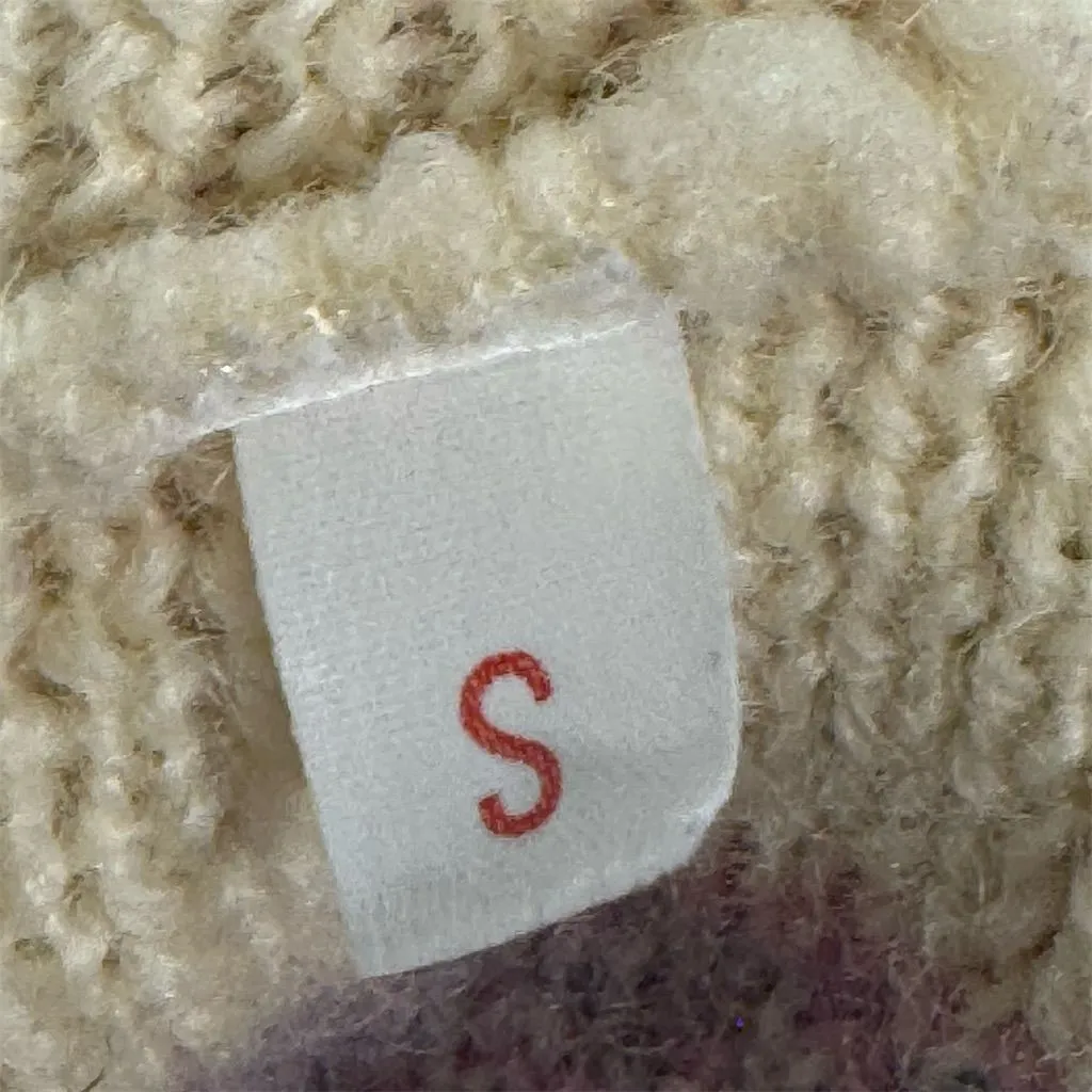 Fjord Knitwear Norway Cardigan Small Nordic Wool Sweater Pewter Clasps Fair Isle Pink - Image 9