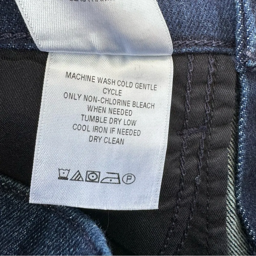 HUDSON Lulu Side Lace up Jean Skirt Distressed Hem Deep Dark Blue Size 24 NWT - Image 9