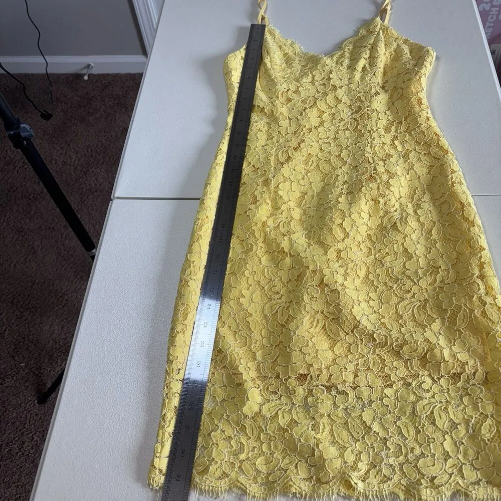 Lulus Dress Women’s Small S Yellow Floral Party Lace Lined Sweet Blossom - Image 6