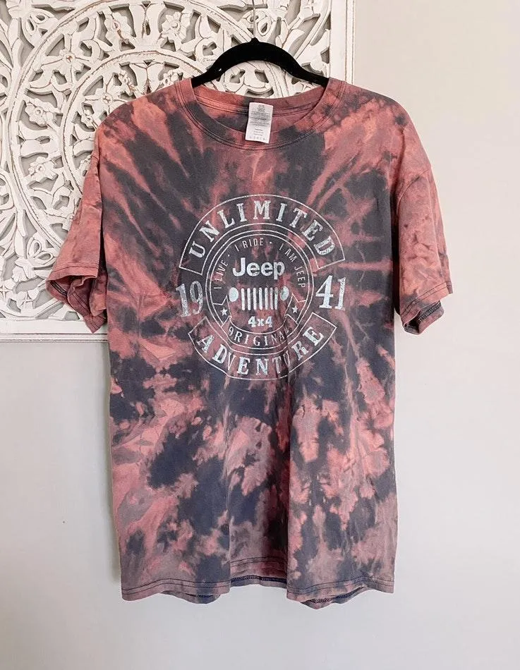 Jeep Custom Acid Wash  TShirt - Image 2