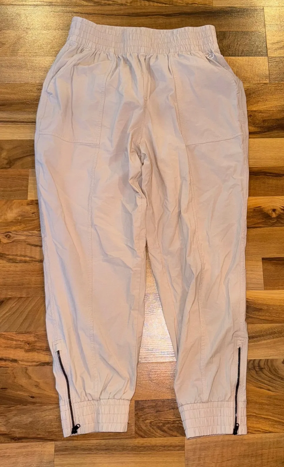 CALIA Women's Medium Jogger Pants Athletic‎ Lounge Zippered Ankle casual lounge Tan - Image 1