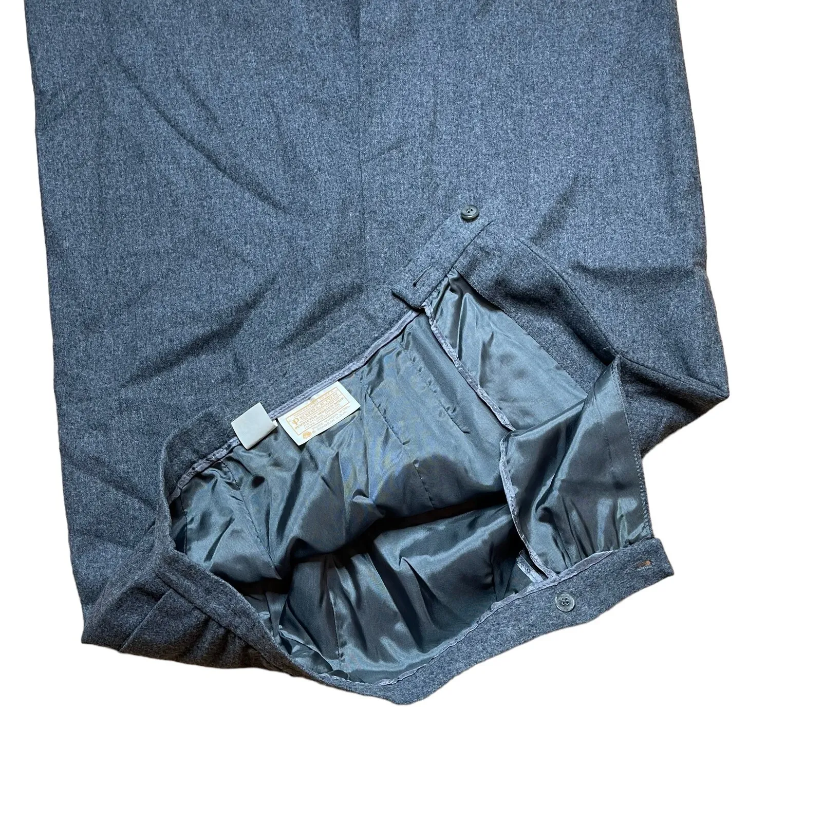 Vintage Pendleton Womens 16 Classic Virgin Wool Midi Skirt Gray USA 32" Waist - Image 7