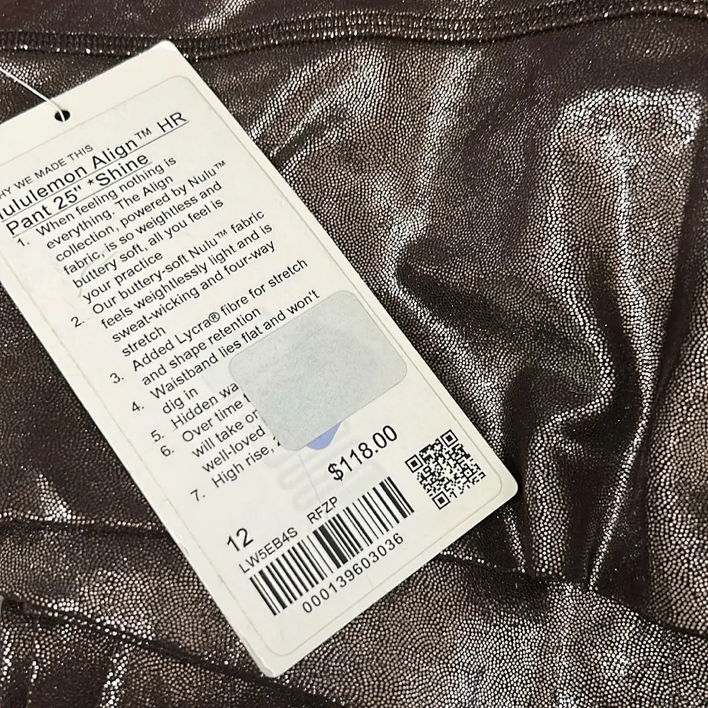 NWT Align HR 25” Legging Shine Foil Print French Press Size 12 - Image 6