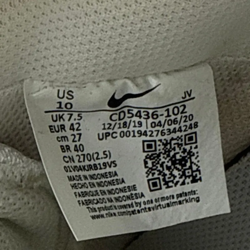 Nike Court Vision Women's White Red Leather Lace Up Mid Top Athletic Sneakers 10 - Image 6