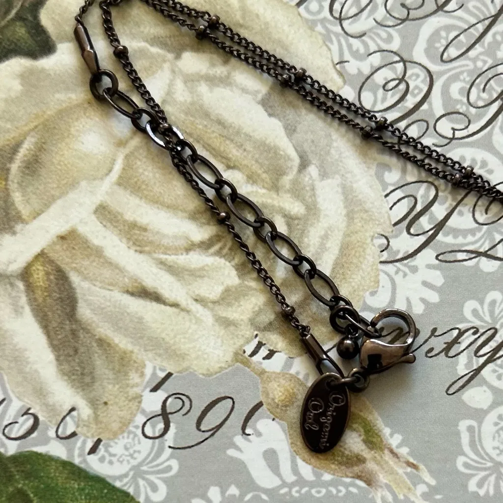 Origami Owl Antique Bronze and Crystal Locket Necklace - NEW - Image 4