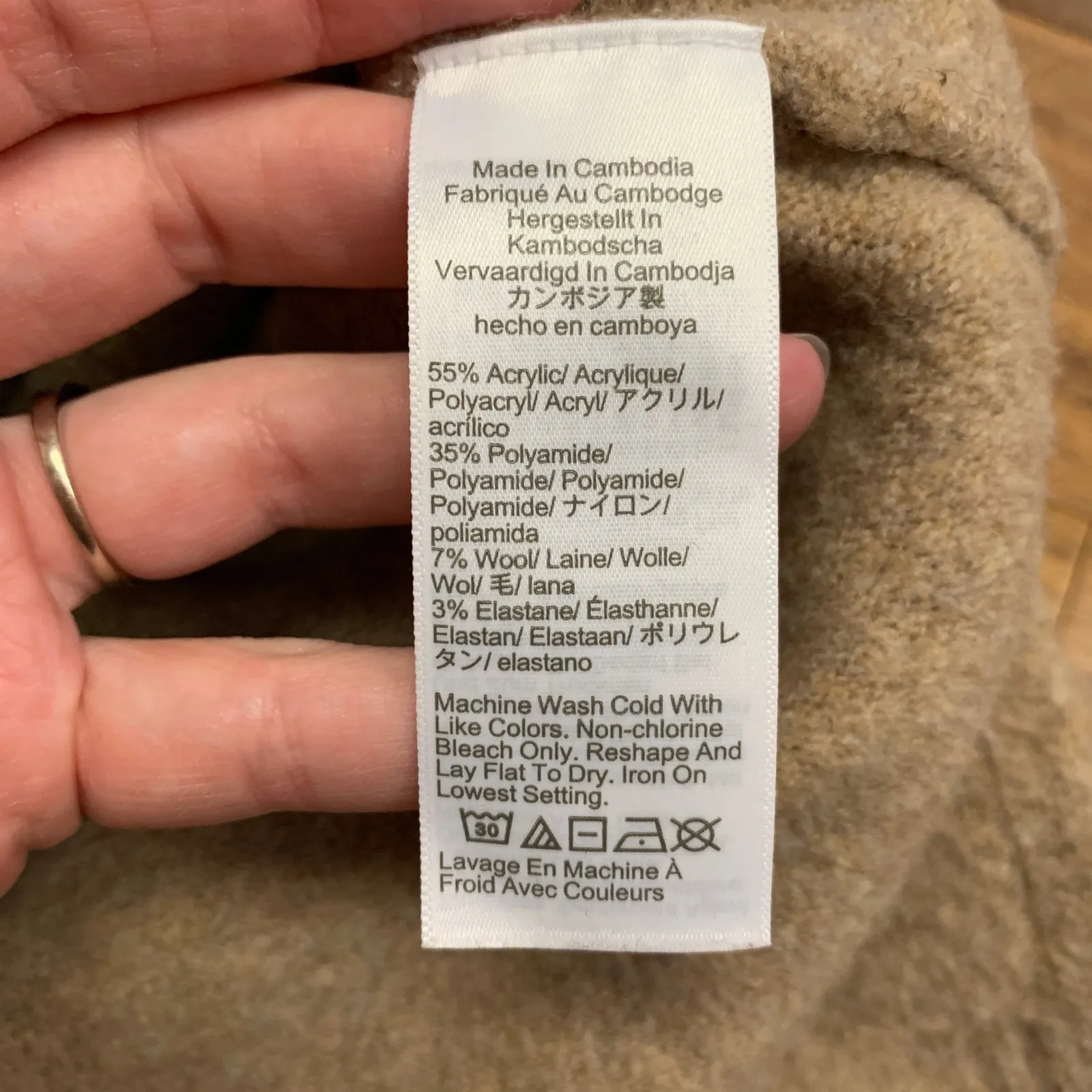 J.Crew Extra-Soft Turtleneck Sweater Womens Size Small Tunic‎ Side Slits Beige - Image 6