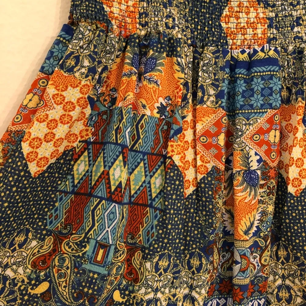 Rachel Zoe colorful boho Mini skirt M - Image 2