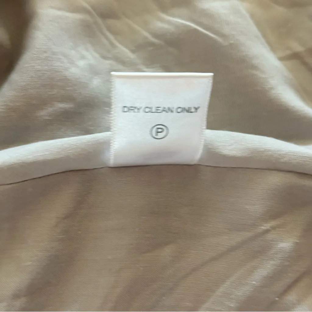 Coldwater Creek Textured Olive and Cream Jacket Sz 16 Paisley Linen blend Womens - Image 9