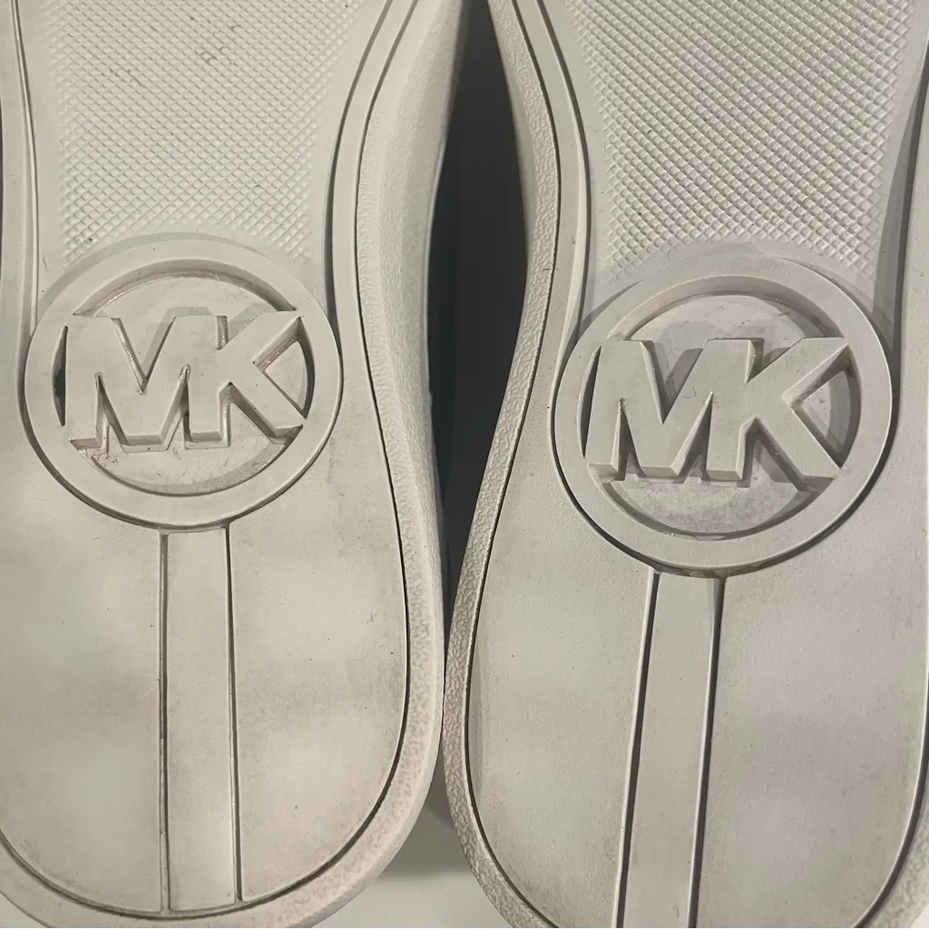 Michael Kors Women Scotty Lace Up Casual And Fashion Sneakers Size 8 Brown Gold - Image 9