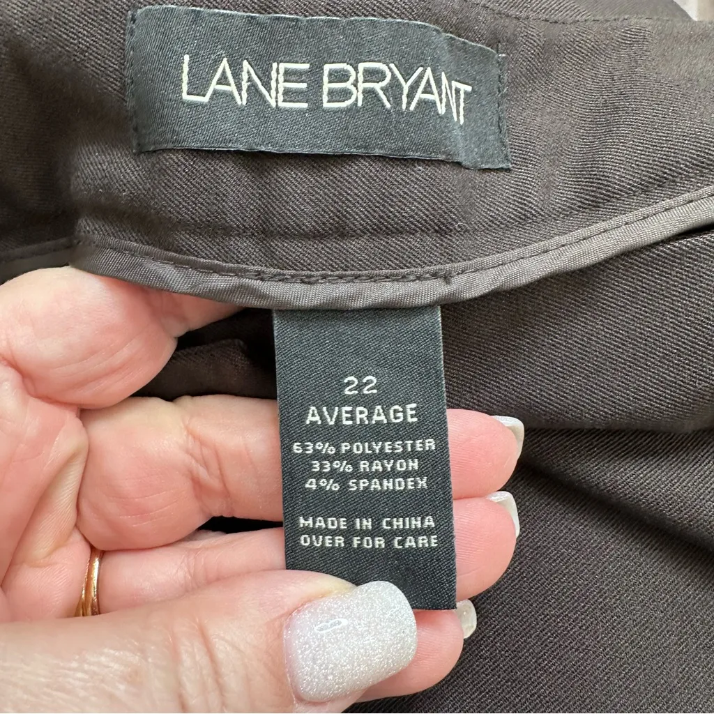 Lane Bryant Chocolate Brown Wide Leg Pants, Women's Plus Size 22 Average - Image 6