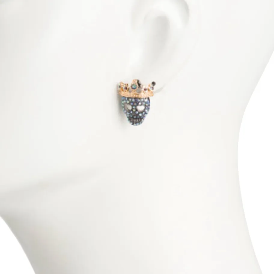 Betsey Johnson Crowned Skull Earrings - Image 4