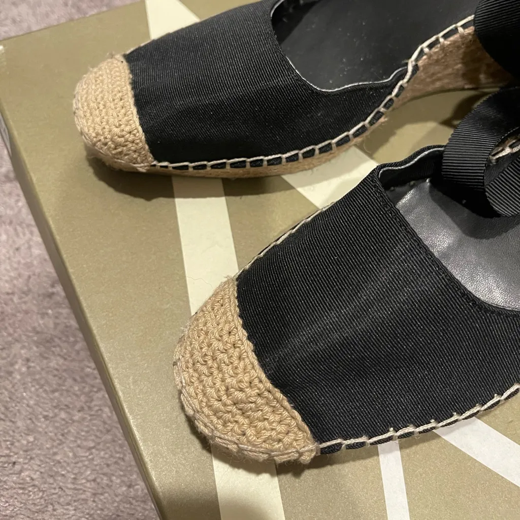 ASOS BLACK PLATFORM  LACE UP ESPADRILLES 9 - Image 9