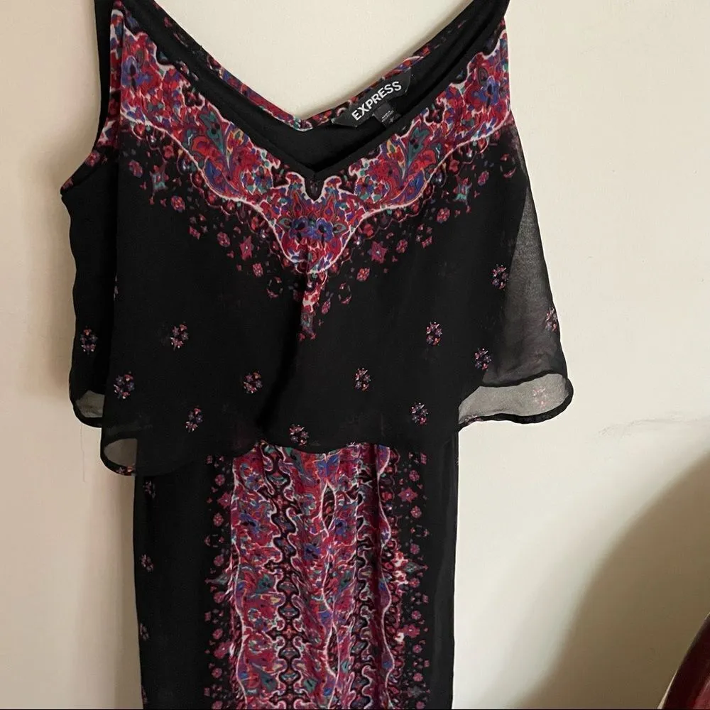 Express Flounce Top Maxi Dress Y2K - Image 5