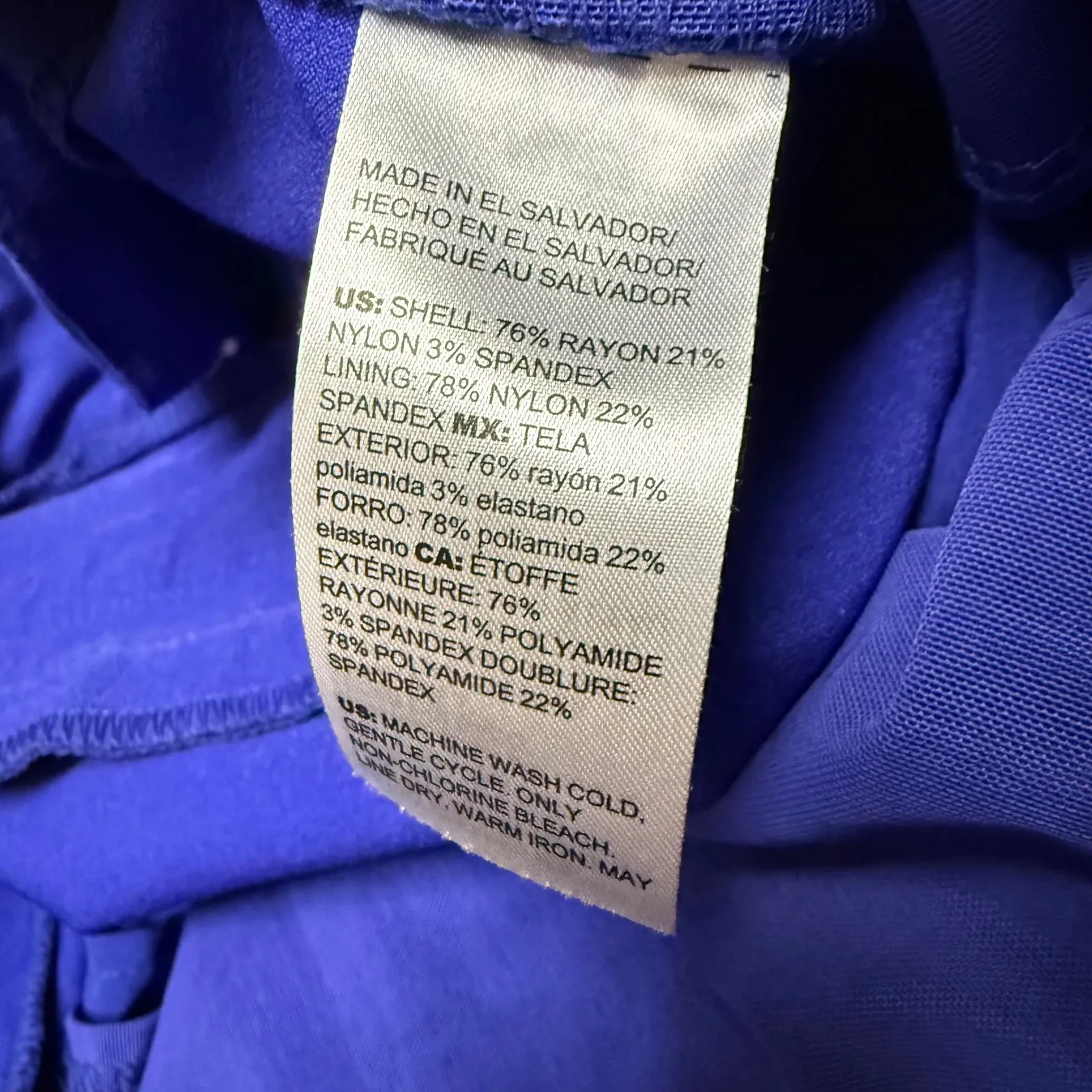 Chicos Brigitte Crop Pants Royal Blue Wide Leg Stretch Waist Pull On Womens 16 3 - Image 7