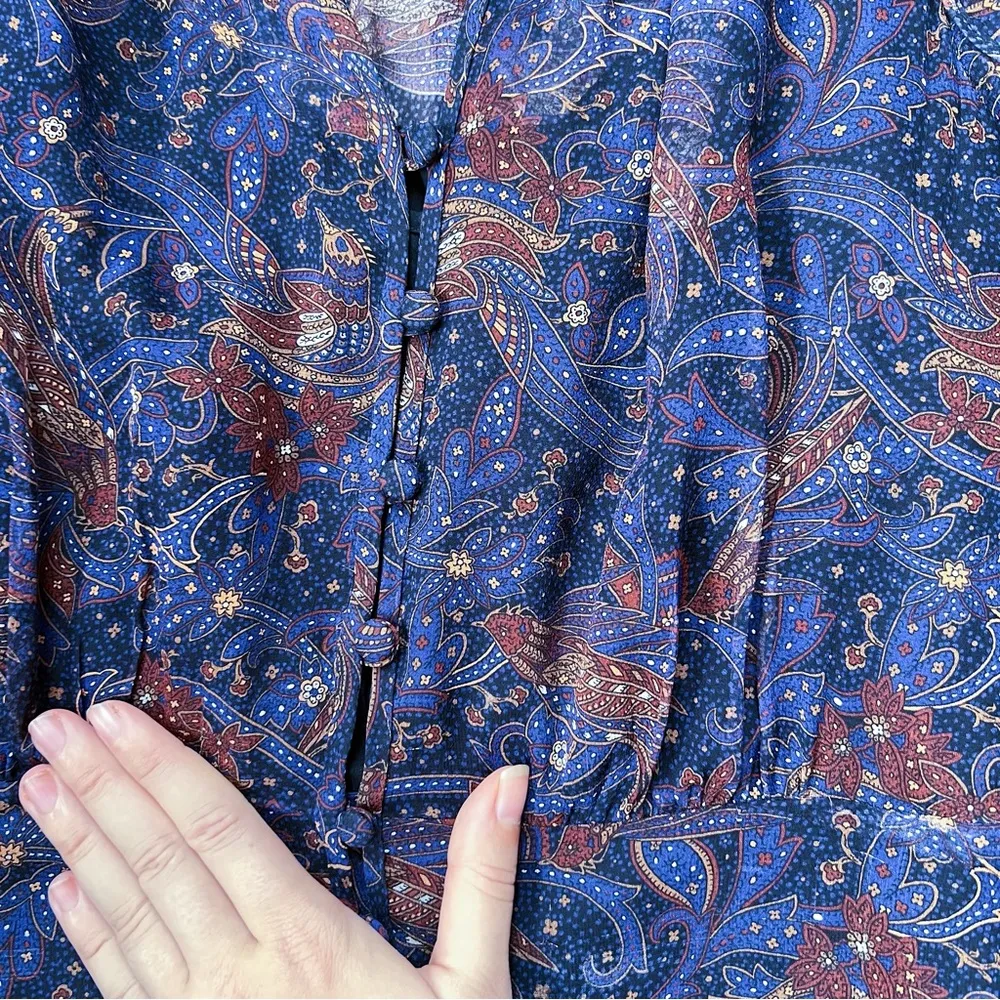 Veronica Beard • Sabina Vintage-Print Dress silk chiffon paisley midi - Image 9