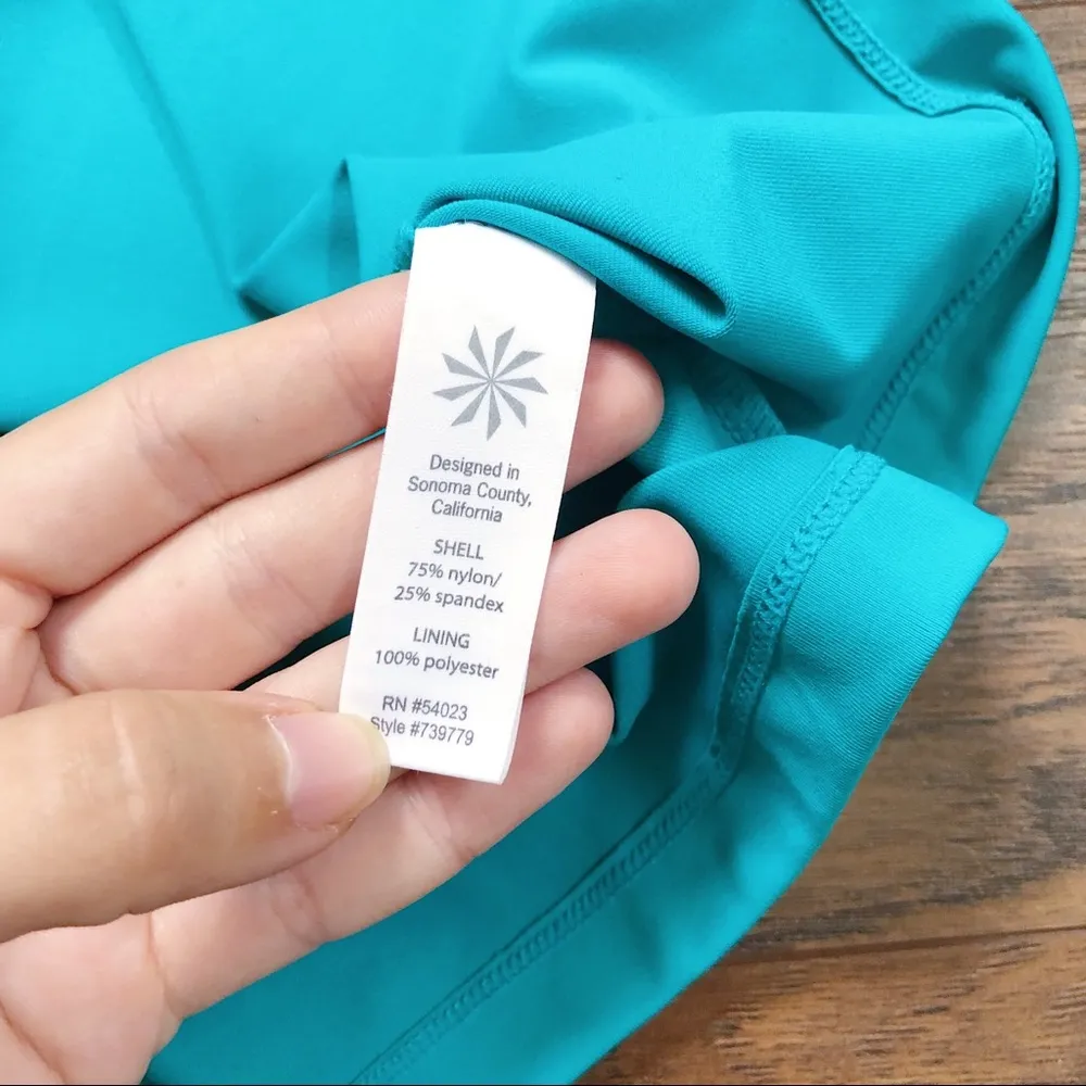 Athleta • Kokomo swim dress halter convertible teal Fiji Green jungle swimsuit - Image 8