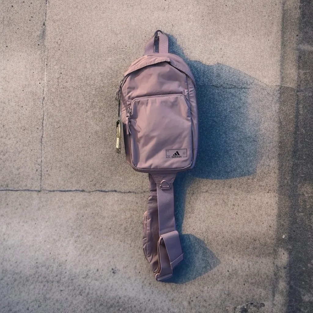 Adidas Essentials 2 Sling Crossbody Bag in  preloved Fig purple /Black color - Image 2