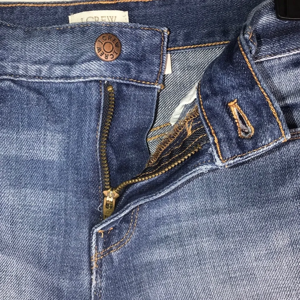 J. Crew Medium Blue Denim Wash Cuffed Jean Shorts - Image 6