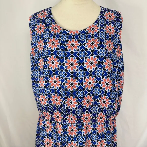 Vince Camuto‎ Valencia Ombre Dress Womens Size 1X Elastic Waist Summer Coastal - Image 5