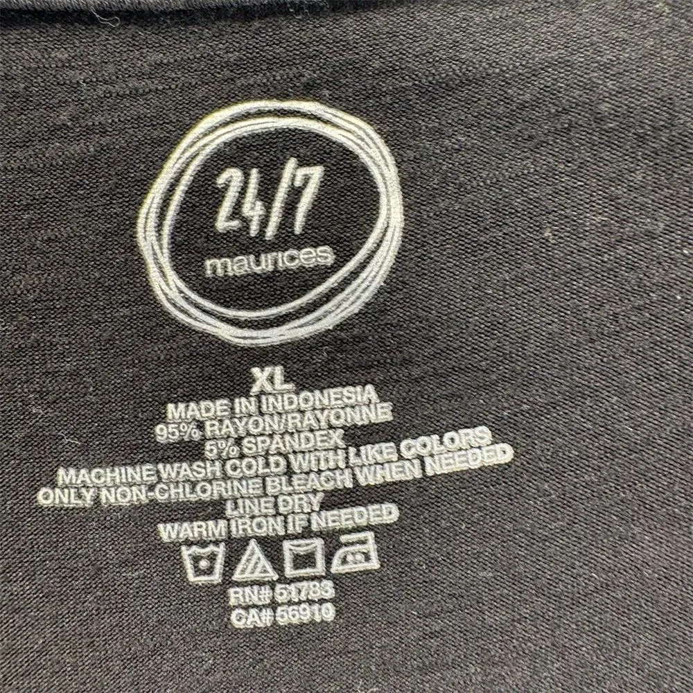 Corporate Casual Basic Women Black Keyhole Tank Top Size XL Casual Fall Layering - Image 4