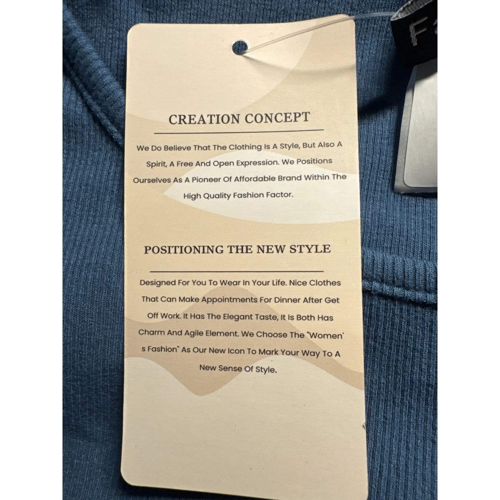 Fashion‎ Ribbed Knit Midi Dress Long Sleeve Casual Everyday Dress Large Blue - Image 6