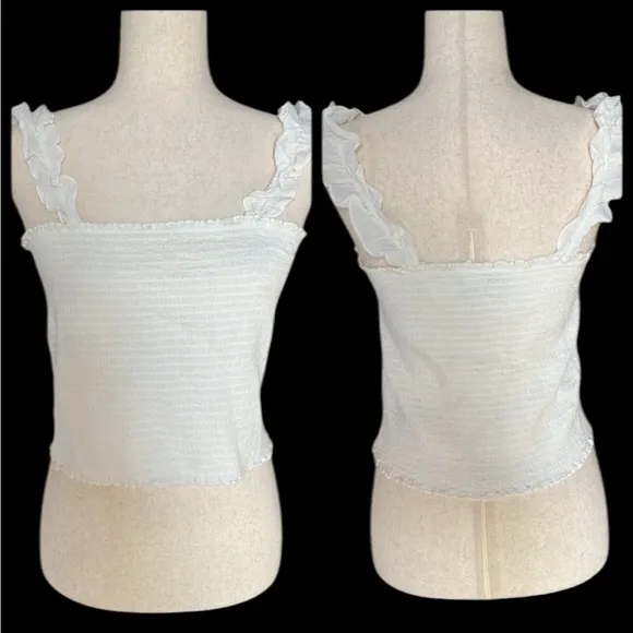 Aerie Smocked tank top with ruffle sleeve - Image 2