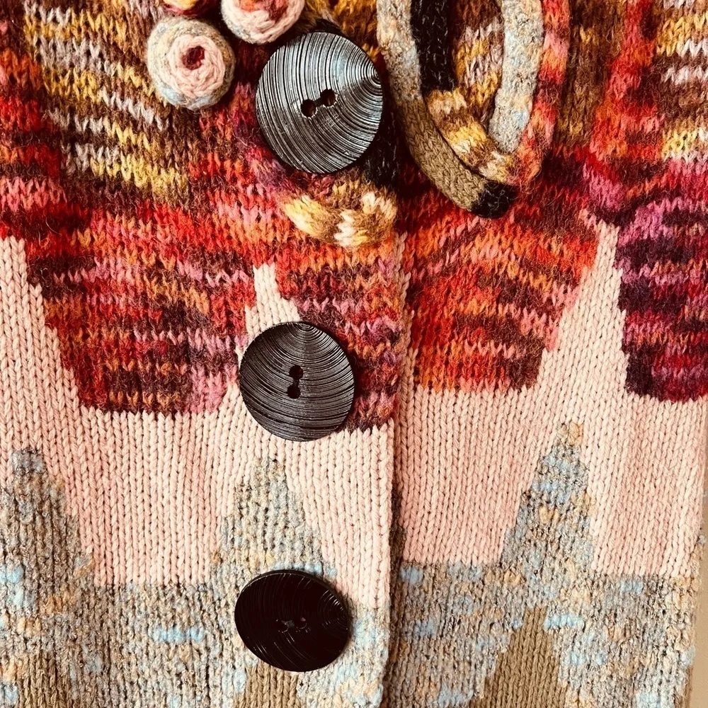 ANTHROPOLOGIE SLEEPING ON SNOW Loops & Angles Knit Cozycore Cardigan Size S - Image 8