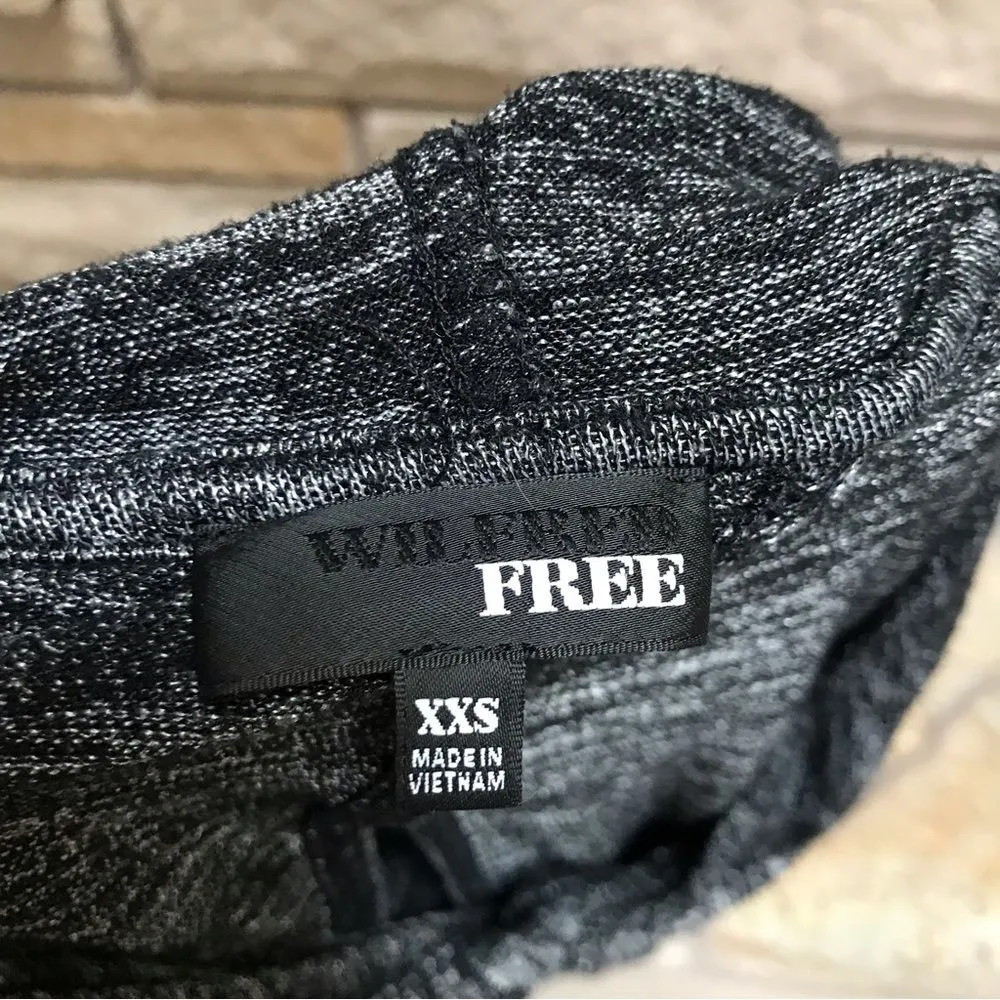 Aritzia Wilfred Free Open Back Long Sleeve Black and Grey Hoodie Size XXS - Image 5