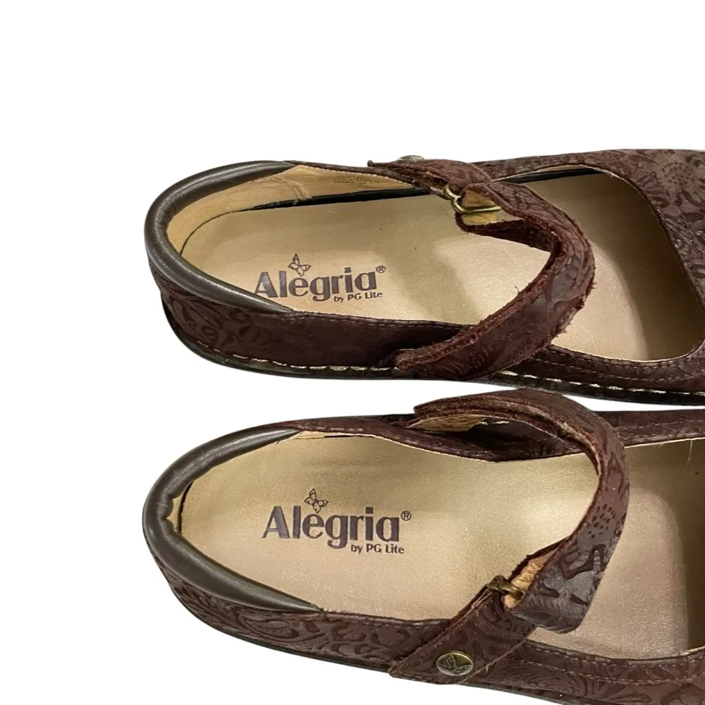 Alegria BEL- 433 ~ Brown Mary Jane 41 US 10.5- 11 US Leather Comfort Clog Shoe - Image 6