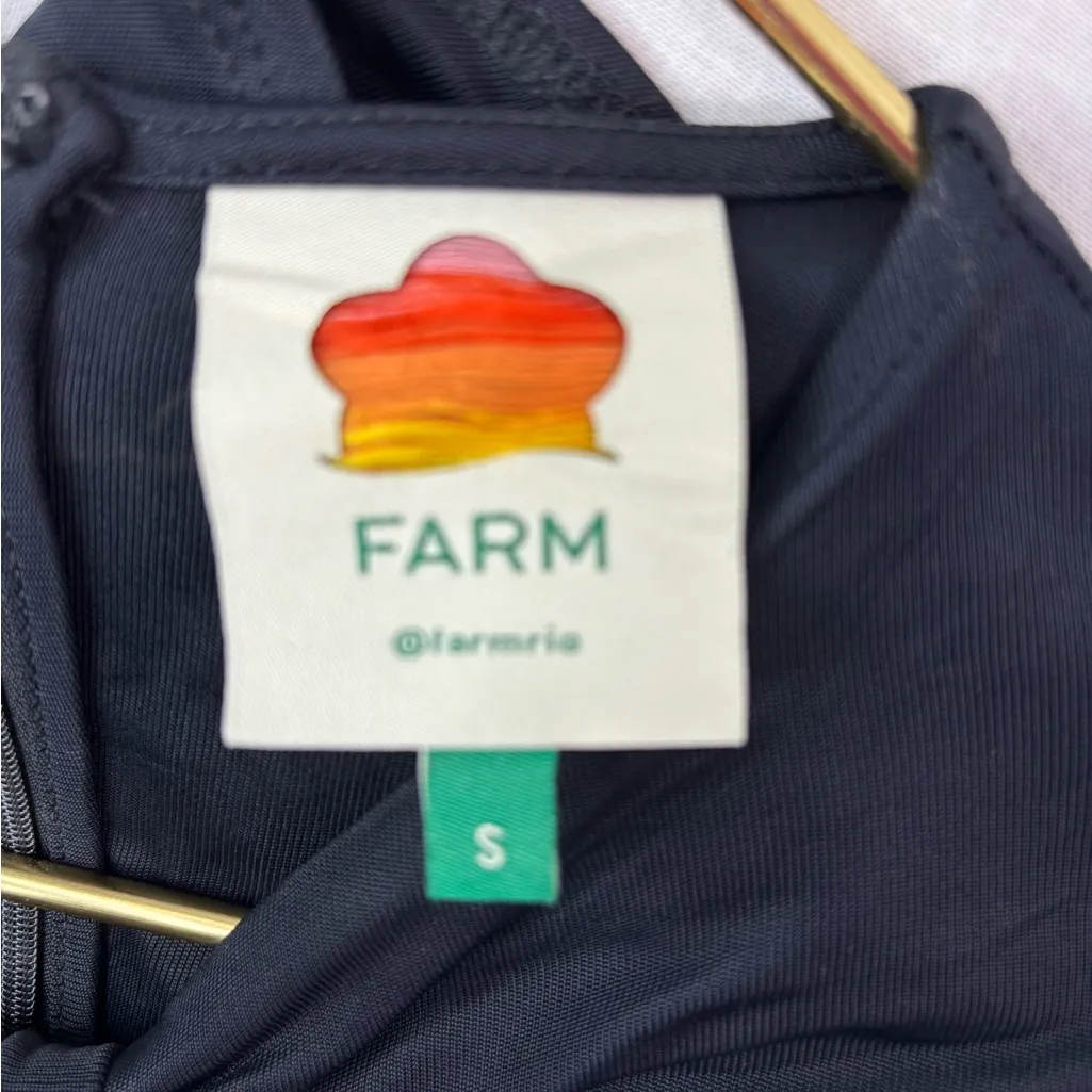 FARM Rio S Twist Front Long Sleeved Bodysuit in Black - Image 7