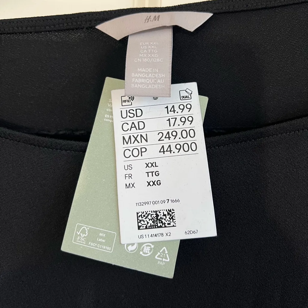 H&M Black Blouse - Image 2