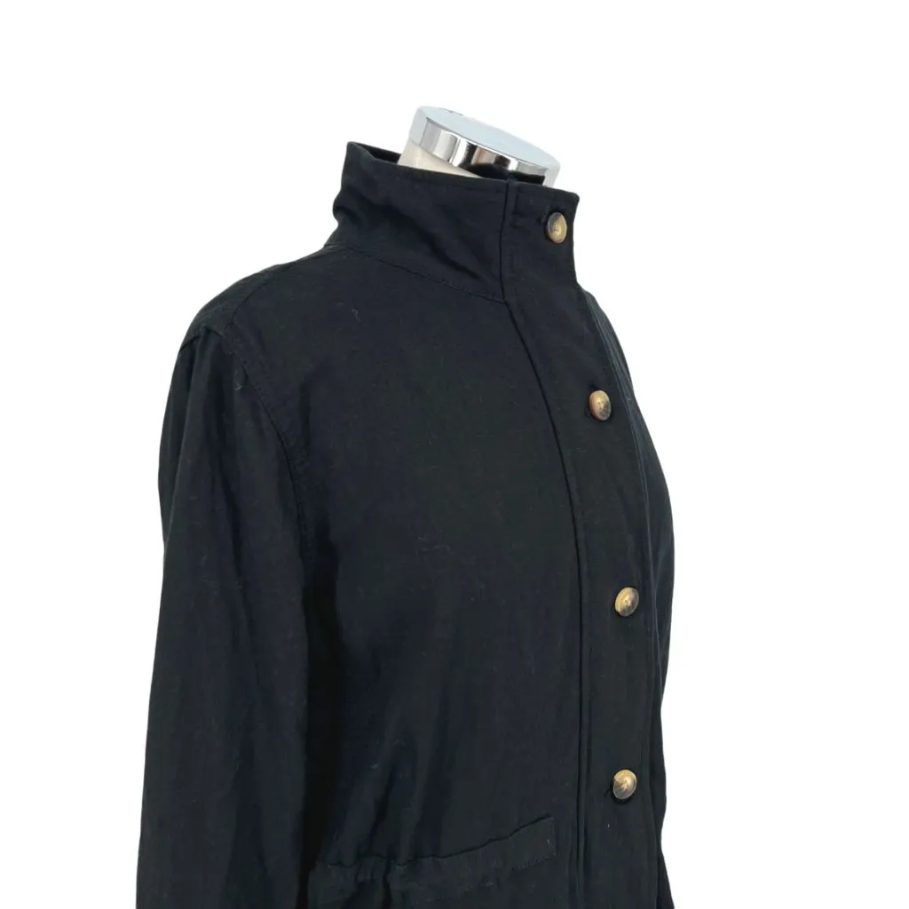 Market & Spruce Linen-Blend Utility Jacket Lightweight Black Size Small NWT - Image 5