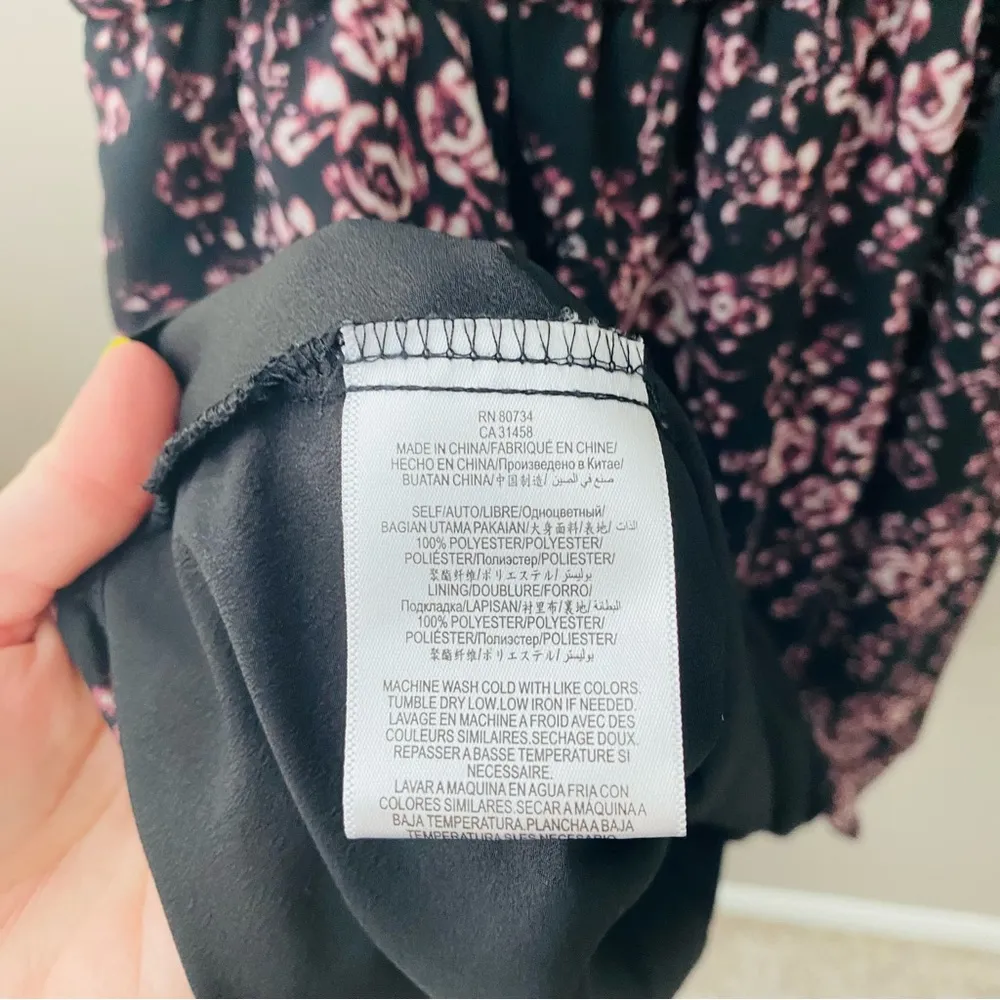 BCBGeneration Floral Dress Black/Purple Sz Small - Image 10