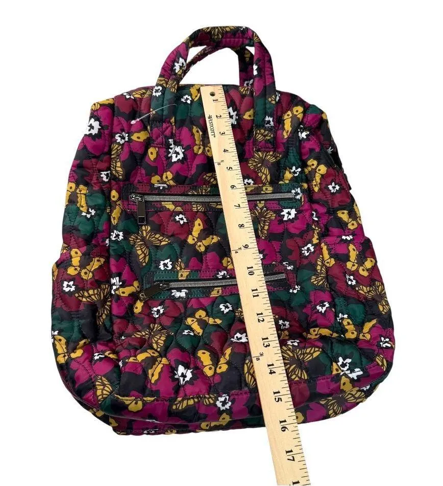 NEW Time and Tru Womens Selma BACKBACK Butterfly Floral School Work Day Trip Bag Pink - Image 8