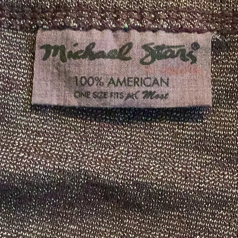 Michael Stars Shine Metallic Dark Red Henley Long Sleeve Stretchy Top One Size - Image 4