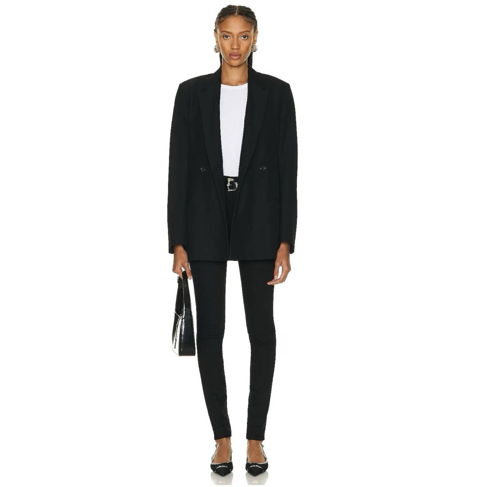 Mother High Waisted Looker Jeans Skimp Lasting Impression (Black) 24 MSRP $218.0 - Image 4