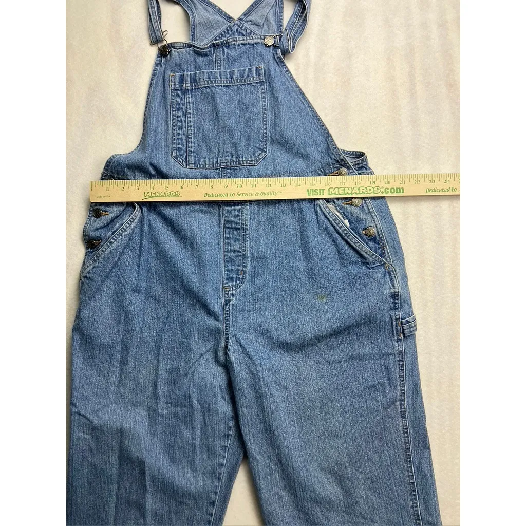 Cherokee Denim Overalls Women Size L Blue Cotton Workwear Relaxed Fit - Image 5